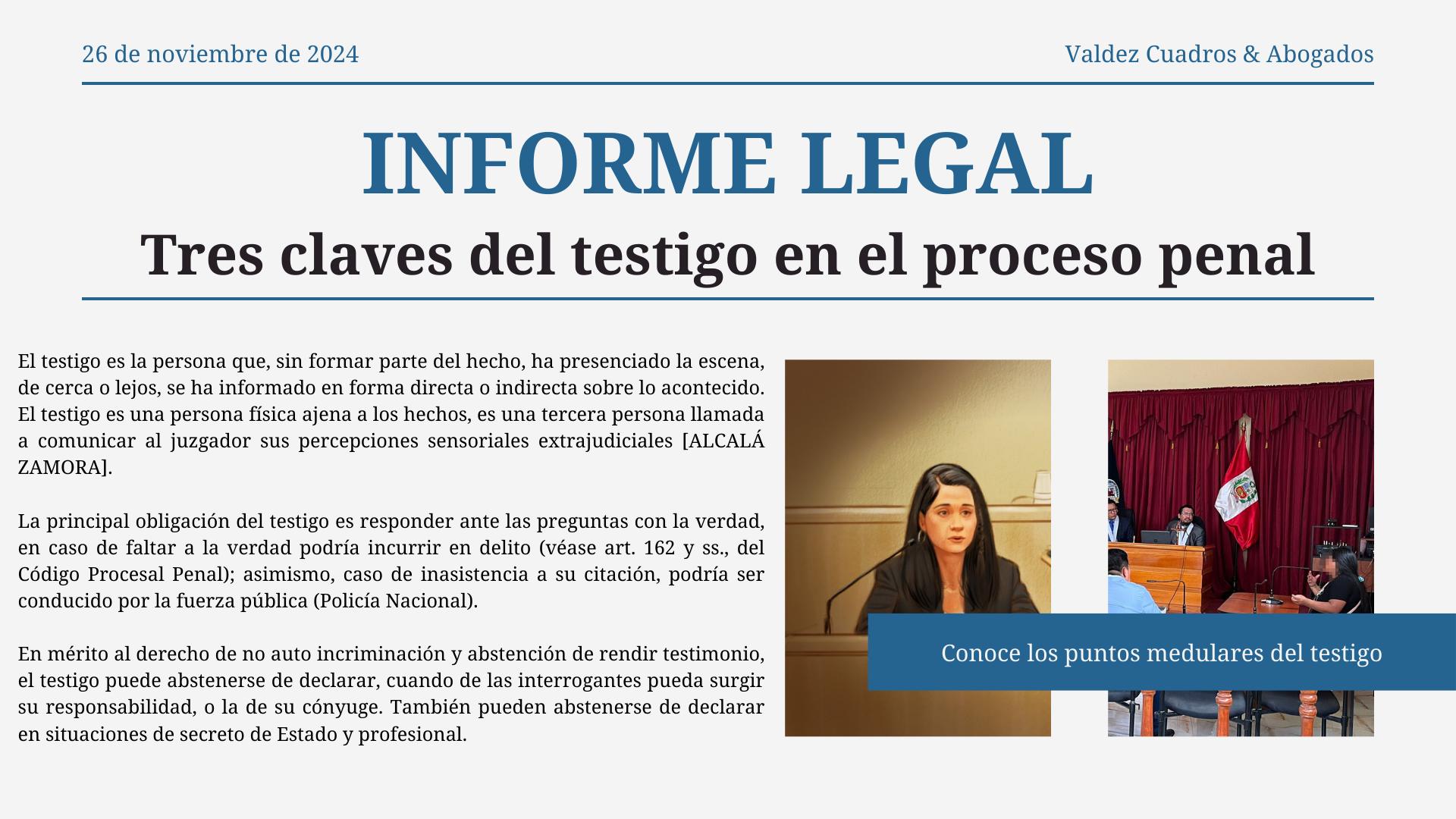 Tres Claves del testigo en el proceso penal